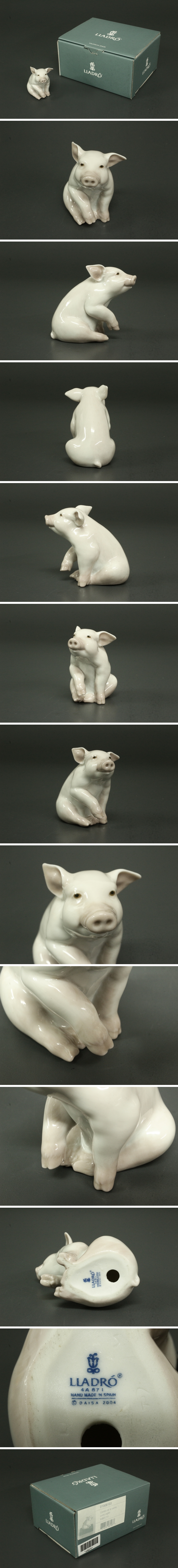 Y/ LLADRO リヤドロ 「いたずらしないで」 少女 子犬 陶器 置物 0305-03